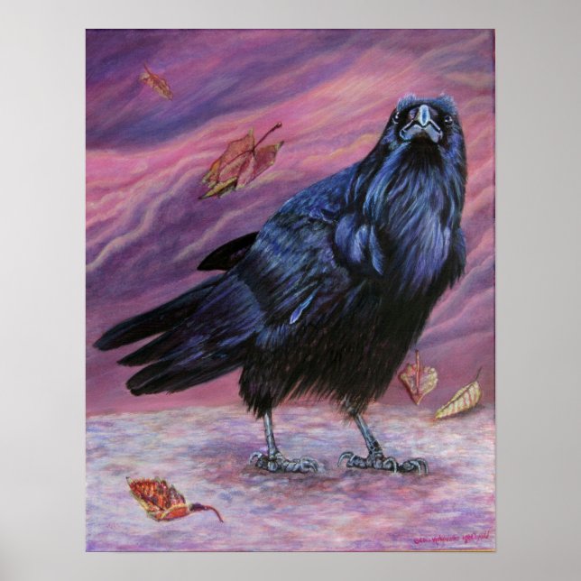 Poster Between Worlds Raven Imprimer par Michaeline McDon (Devant)