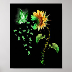 Poster Beurre de tournesol Ruban vert santé mentale Awa