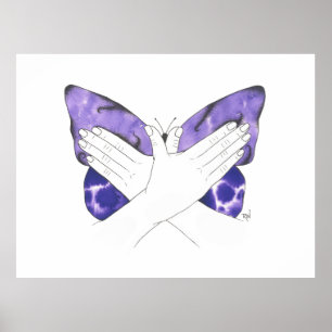 Poster Beurre Mystique Violet Dans l'ASL