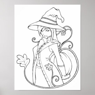 Poster Bewitching Color-Your-Own