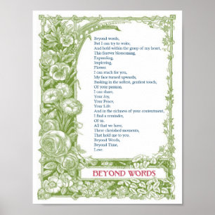 Poster Beyond Words - A Love Poem - Imprimer