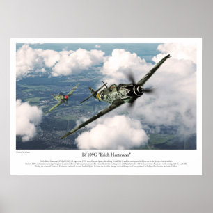 Poster Bf 109G-6 "Erich Hartmann"