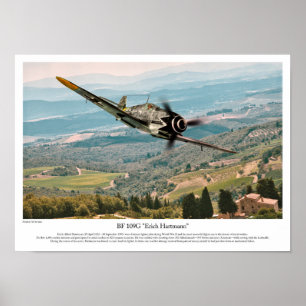 Poster BF 109G-6 "Erich Hartmann"