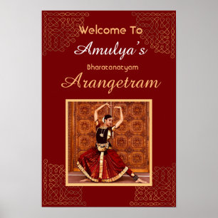 Poster Bharatanatyam Arangetram signe d'accueil, personna