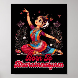 Poster Bharatanatyam Danseur Indien Né À Bharat