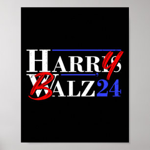 Poster Bheimer 2024 Funny Kamala Harris Et Tim W 2024