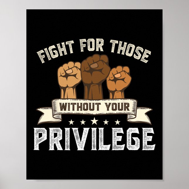 Poster Bhm Lutte pour sans votre privilège Histoire noire (Devant)