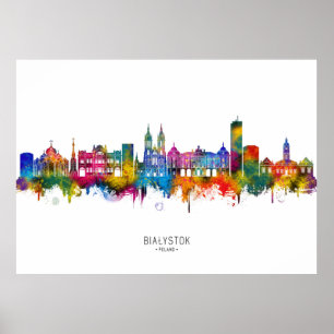 Poster Białystok Pologne Toits