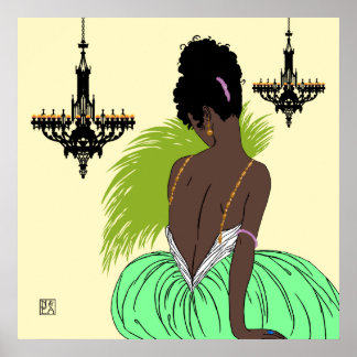 Poster Bianca en vert - Imprimés/Affiches