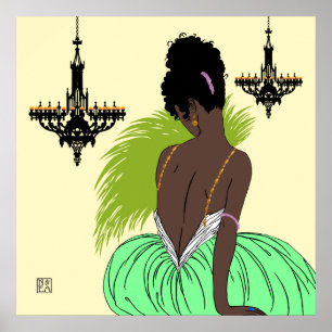 Poster Bianca en vert - Imprimés/Affiches