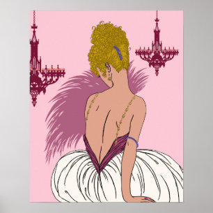 Poster Bianca in Pink & Burgundy