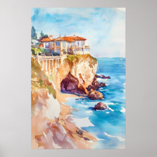 Poster Biarritz Aquarelle 1