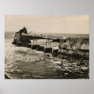 Poster Biarritz Pont et Rocher