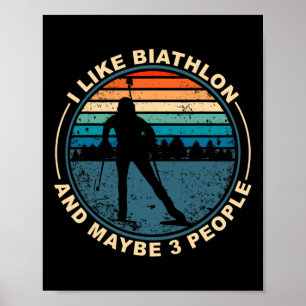 Poster Biathlon Biathlet Ski Sports d'hiver