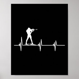 Poster Biathlon Biathlet Ski Sports d'hiver