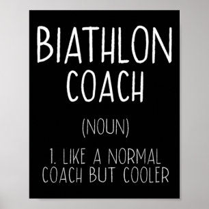 Poster Biathlon Coach Définition Funny Biathlète Humour 1