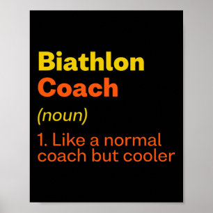 Poster Biathlon Coach Définition Funny Biathlète Humour 7