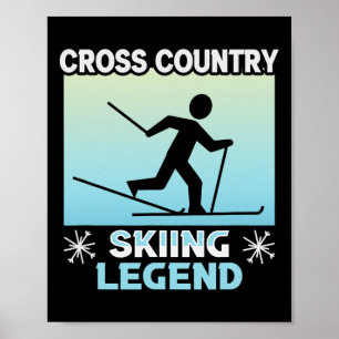 Poster Biathlon Cross Country Skiing Legend Cross Country