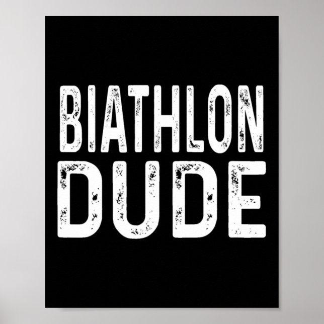Poster Biathlon Dude détendu Sprint Poursuit Relay Trac (Devant)