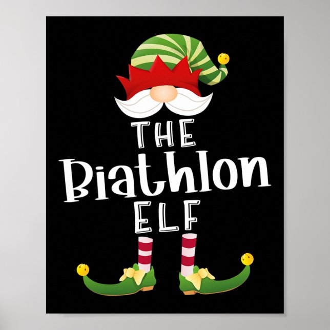 Poster Biathlon Elf Group Noël Funny Pajama Party (Devant)