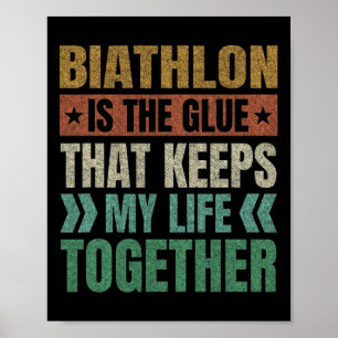 Poster Biathlon garde ma vie ensemble Biathlète Sports