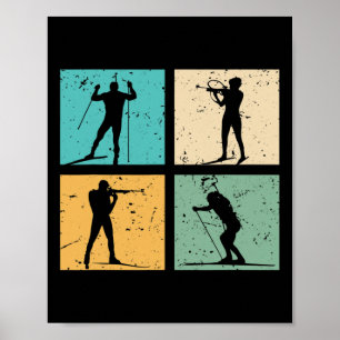 Poster Biathlon Ski de fond Ski de fond Biathlète Gif