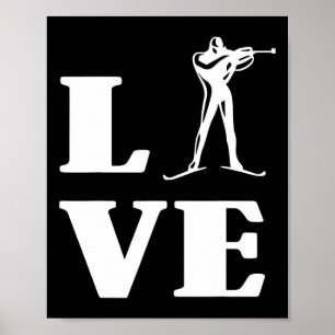 Poster Biathlon Ski Ski Sports d'hiver Ski de fond