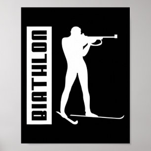 Poster Biathlon Ski Ski Sports d'hiver Ski de fond