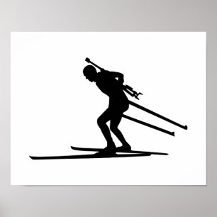 Poster Biathlon skiing