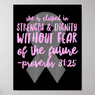 Poster Bible chrétienne contre le cancer _ Proverbes 31 S