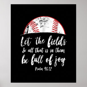 Poster Bible de baseball contre joli psaume chrétien 96