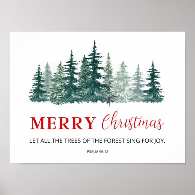 Poster Bible de Noël Verset Mur Art (Devant)