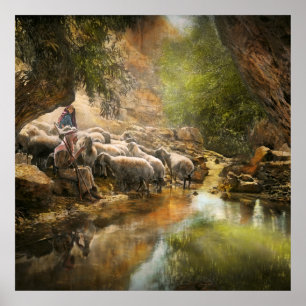 Poster Bible - seigneur est mon berger - 1910