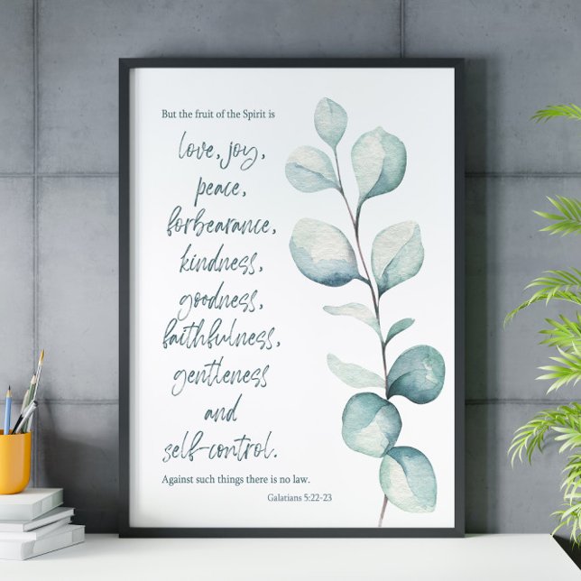 Poster Bible verse Galates Écriture feuille (Créateur téléchargé)