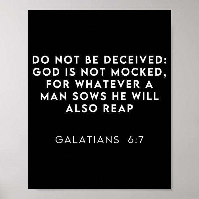 Poster Bible Verse Galatian 6_7 Funny Meme Viral Christia (Devant)