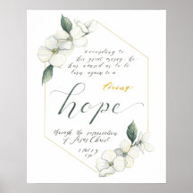 Bible Verse imprimé, 1 Pierre 1:3, fleurs de bois 