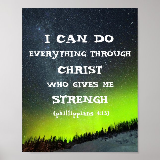 Poster Bible Verse Inspiration Citation Écriture Aurora (Devant)