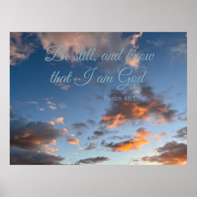 Poster Bible Verse Psaume 46:10 (Devant)