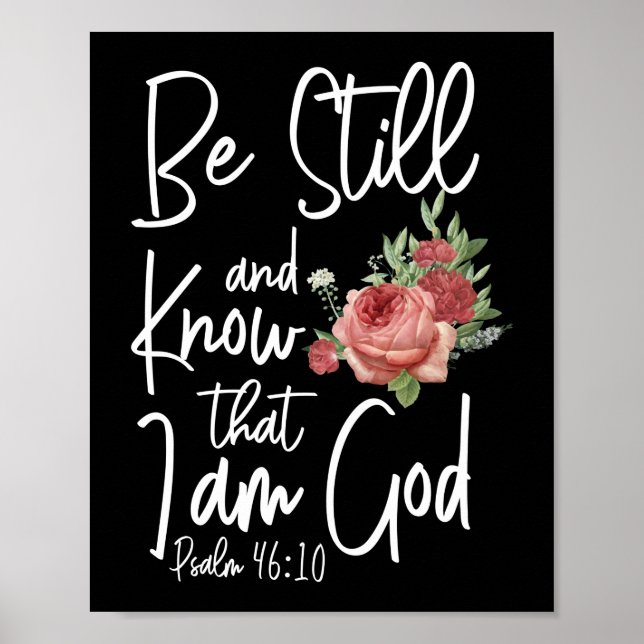 Poster Bible Verse Soyez Toujours Et Sachez Que Je Suis D (Devant)