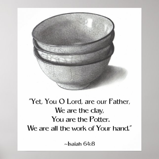 POSTER BIBLE VERSE, VOUS ÊTES LE POTTER, ISAIAH (Devant)