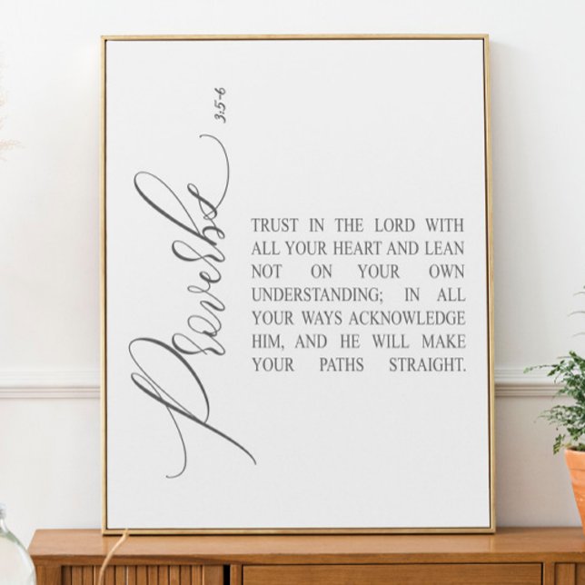 Poster Bible verset Proverbes Écriture (Créateur téléchargé)