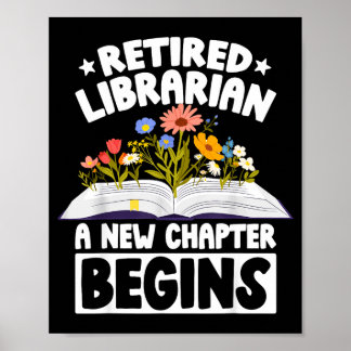 Poster Bibliothécaire à la retraite, nouveau chapitre com