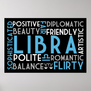 Poster Bibliothèque Astrologie Word Collage Imprimer