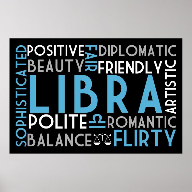 Poster Bibliothèque Astrologie Word Collage Imprimer (Devant)