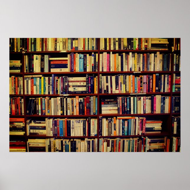 Poster Bibliothèque étagères (Devant)