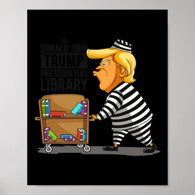 Poster Bibliothèque Funny Grey Clic Fit (Devant)