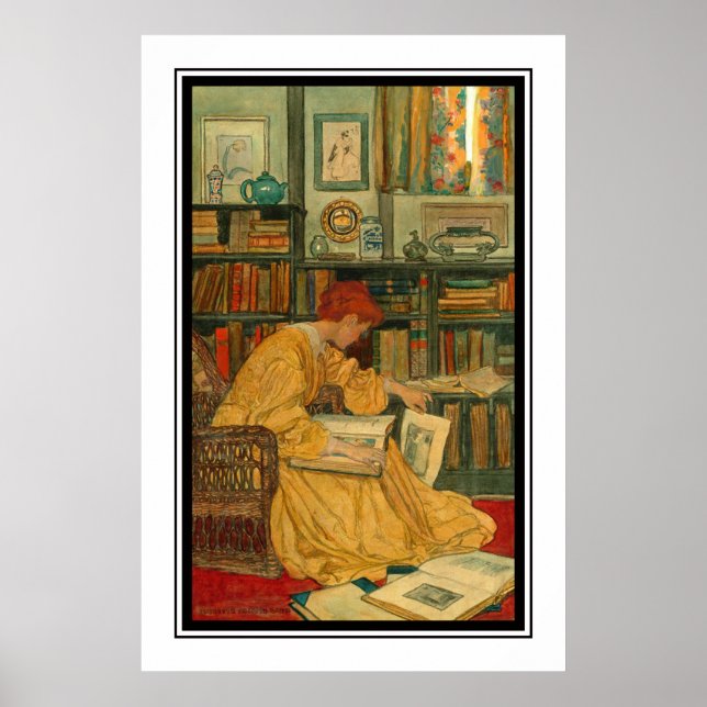 Poster Bibliothèque par Elizabeth Shippen Green (Devant)