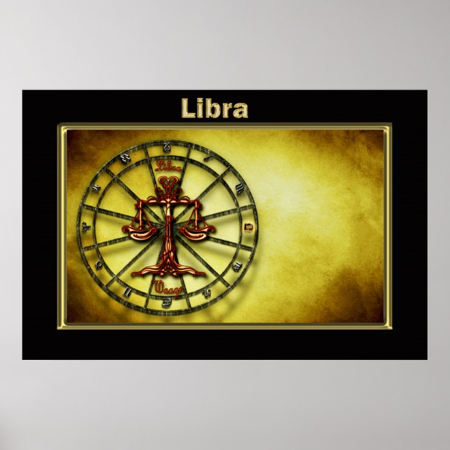 Poster Bibliothèque Zodiac Astrologie (Devant)