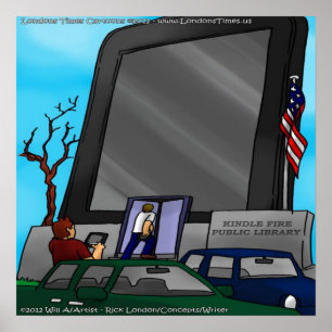 Poster Bibliothèques De La Nouvelle Génération Drôle Post