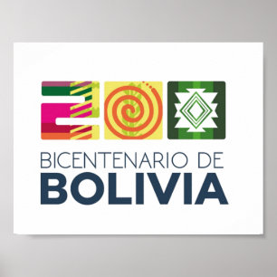 Poster bicentenario de la Bolivie